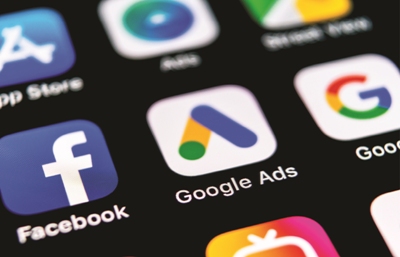 Digital marketing ads including images, videos and customer reviews